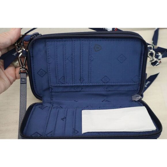 Vera Bradley 28455-15378 Snow Globe Motifs Navy RFID All In One Crossbody - Picture 11 of 16